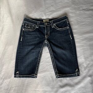 L.A. Idol USA Dark Blue Denim Capris